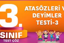 ATASÖZLERİ VE DEYİMLER TESTİ-3