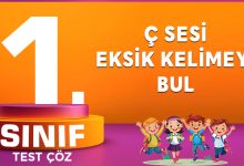 Ç SESİ EKSİK KELİMEYİ BUL