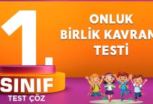 ONLUK BİRLİK KAVRAMI TESTİ