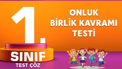 ONLUK BİRLİK KAVRAMI TESTİ