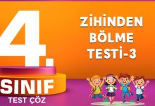 ZİHİNDEN BÖLME TESTİ-3