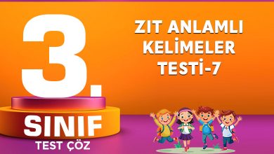 ZIT ANLAMLI KELİMELER TESTİ-7