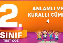 ANLAMLI VE KURALLI CÜMLE-4