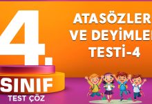 ATASÖZLERİ VE DEYİMLER TESTİ-4