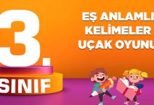 EŞ ANLAMLI KELİMELER UÇAK OYUNU