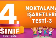 NOKTALAMA İŞARETLERİ TESTİ-3