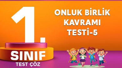 ONLUK BİRLİK KAVRAMI TESTİ-5