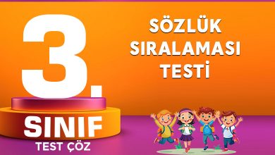 SÖZLÜK SIRALAMASI TESTİ