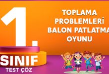 1. SINIF TOPLAMA PROBLEMLERİ BALON PATLATMA OYUNU