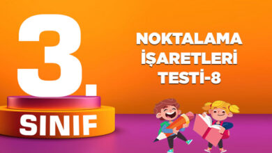 3. SINIF NOKTALAMA İŞARETLERİ TESTİ-8