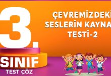 ÇEVREMİZDEKİ SESLERİN KAYNAĞI TESTİ-2