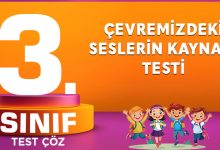 ÇEVREMİZDEKİ SESLERİN KAYNAĞI TESTİ
