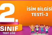 İSİM BİLGİSİ TESTİ-3