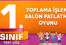 TOPLAMA İŞLEMİ BALON PATLATMA OYUNU