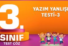YAZIM YANLIŞI TESTİ-3