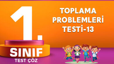 1. SINIF TOPLAMA PROBLEMLERİ TESTİ-13