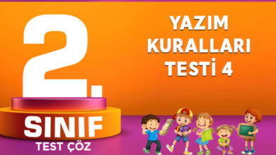 2. SINIF YAZIM KURALLARI TESTİ 4