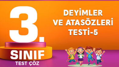 3. SINIF DEYİMLER VE ATASÖZLERİ TESTİ-5