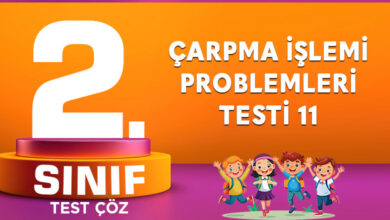 Çarpma İşlemi Problemleri Testi 11