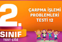 Çarpma İşlemi Problemleri Testi 12
