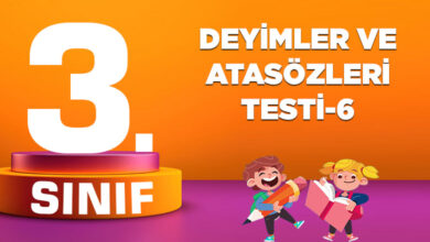 DEYİMLER VE ATASÖZLERİ TESTİ-6