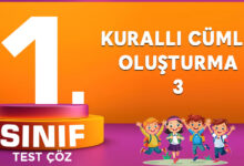 KURALLI CÜMLE OLUŞTURMA 3