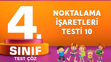 NOKTALAMA İŞARETLERİ TESTİ 10