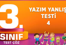 YAZIM YANLIŞI TESTİ 4