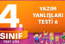 YAZIM YANLIŞLARI TESTİ 6