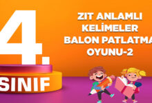 ZIT ANLAMLI KELİMELER BALON PATLATMA OYUNU-2