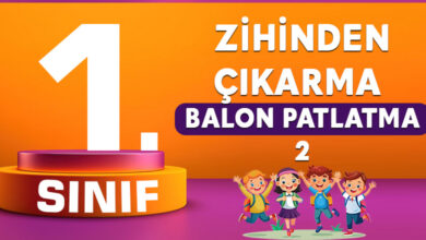 1. SINIF ZİHİNDEN ÇIKARMA BALON PATLATMA 2