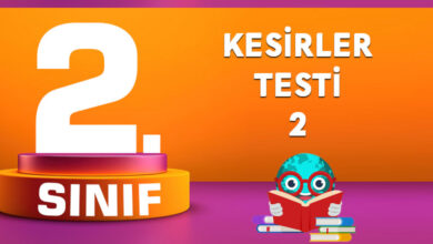 2. Sınıf Kesirler Testi 2