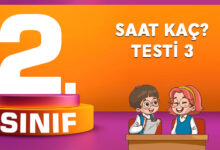 2. Sınıf Saat Kaç? Testi 2