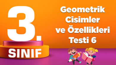 Geometrik Cisimler ve Özellikleri Testi 6