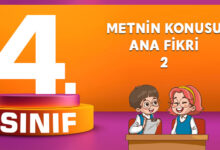 METNİN KONUSU ANA FİKRİ 2