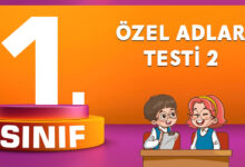 Özel Adlar Testi 2