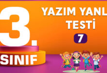 YAZIM YANLIŞI TESTİ 7