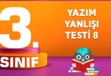 YAZIM YANLIŞI TESTİ 8