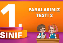 1. Sınıf Matematik Paralarımız Testi 3