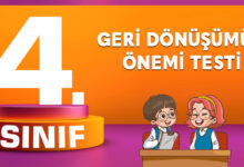 4. Sınıf Geri Dönüşümün Önemi Testi