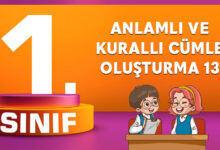 ANLAMLI VE KURALLI CÜMLE OLUŞTURMA 13