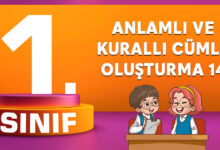 ANLAMLI VE KURALLI CÜMLE OLUŞTURMA 14