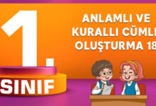 ANLAMLI VE KURALLI CÜMLE OLUŞTURMA 18