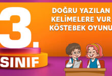 Doğru Yazılan Kelimelere Vur Köstebek Oyunu