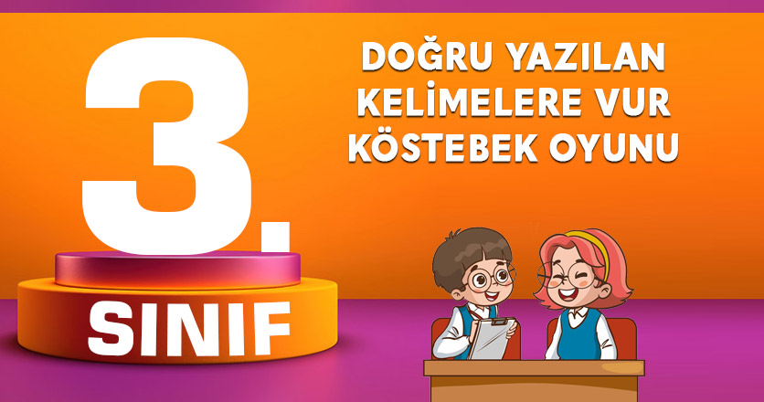 Doğru Yazılan Kelimelere Vur Köstebek Oyunu