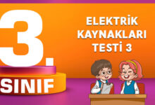 Elektrik Kaynakları Testi 3