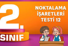 NOKTALAMA İŞARETLERİ TESTİ 12