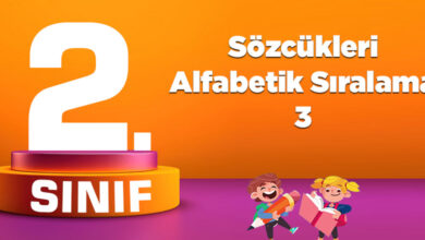 Sözcükleri Alfabetik Sıralama 3