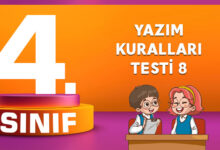 Yazım Kuralları Testi 8