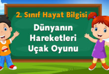 2. Sınıf Dünyanın Hareketleri Uçak Oyunu